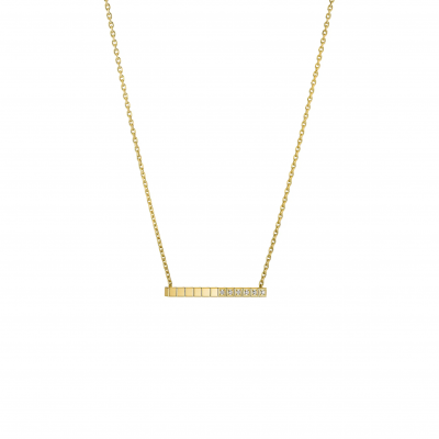 CHOPARD ICE CUBE NECKLACE, YELLOW GOLD, HALF-SET DIAMONDS 817702-0002